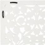 Allen White Washed Hand Carved 48x28-inch Wall Panel with Mirror Inlay