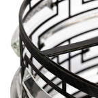 Anita Drum Shade Chandelier with Clear Glass Prism