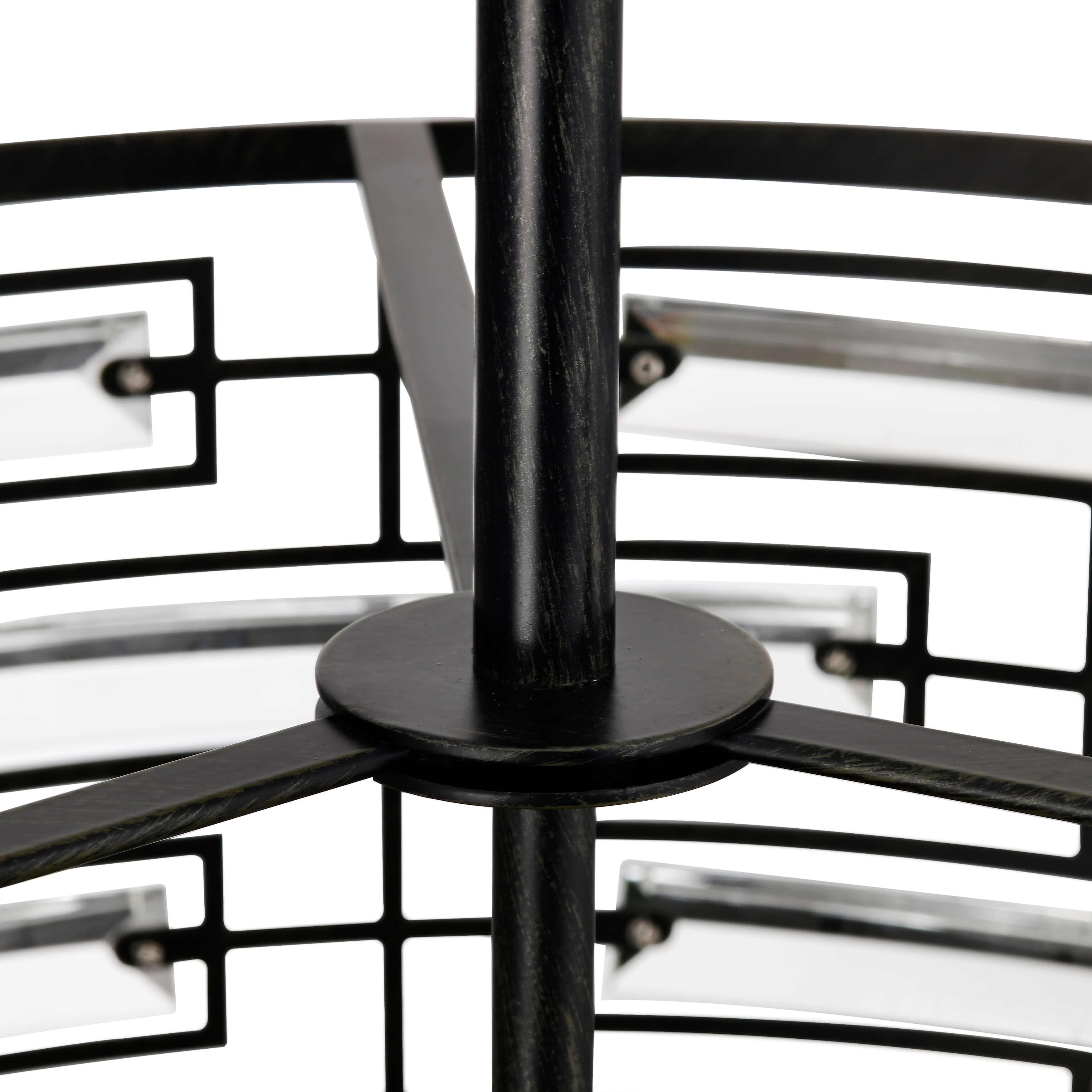 Anita Drum Shade Chandelier with Clear Glass Prism