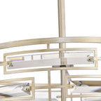 Anita Drum Shade Chandelier with Clear Glass Prism