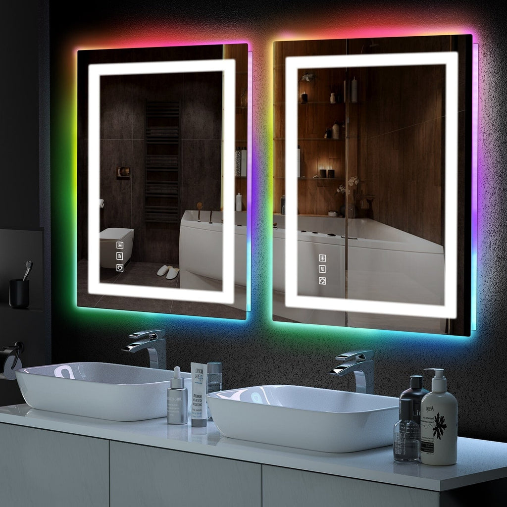Anti-Fog RGB Backlit & LED Frontlit Bathroom Mirror