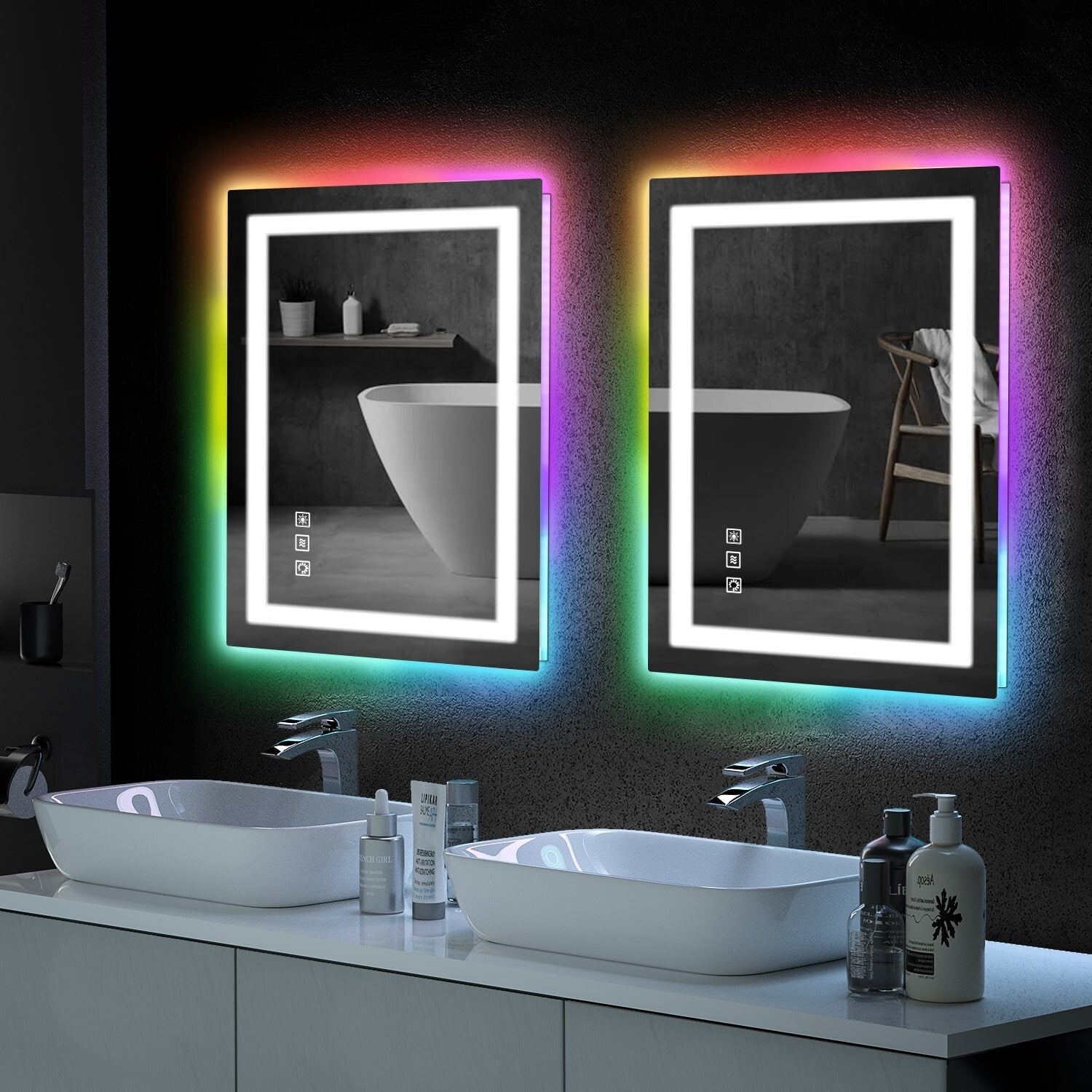 Anti-Fog RGB Backlit & LED Frontlit Bathroom Mirror