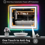 Anti-Fog RGB Backlit & LED Frontlit Bathroom Mirror