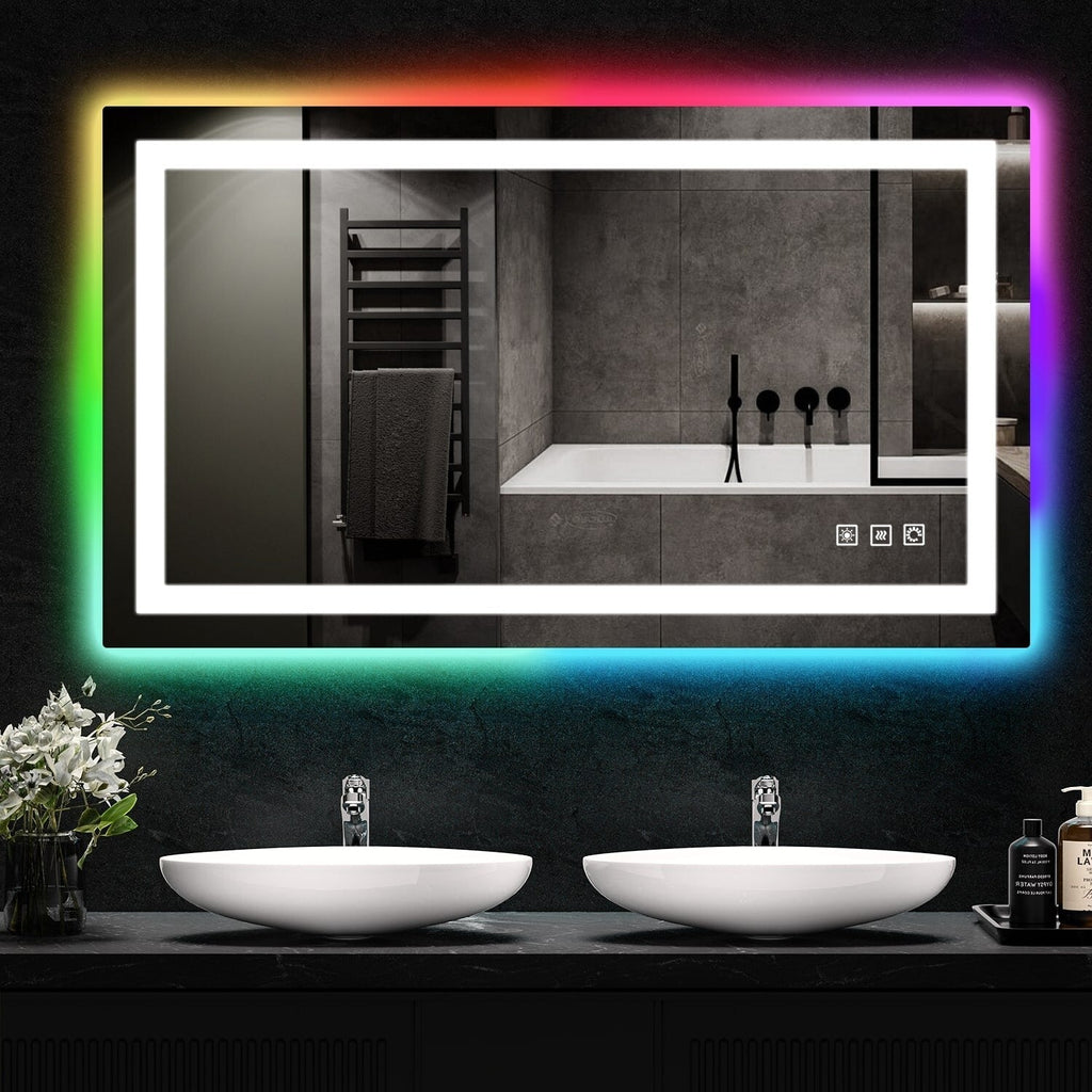 Anti-Fog RGB Backlit & LED Frontlit Bathroom Mirror