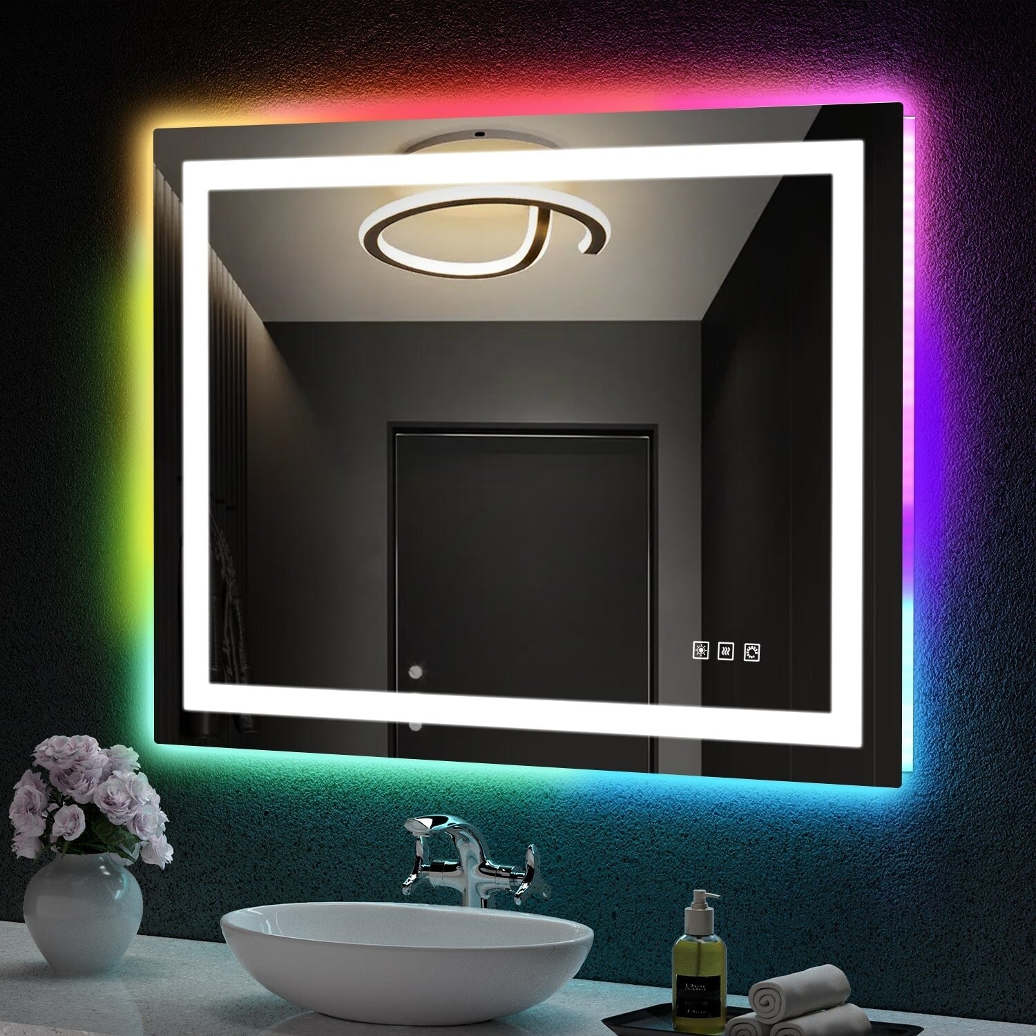 Anti-Fog RGB Backlit & LED Frontlit Bathroom Mirror