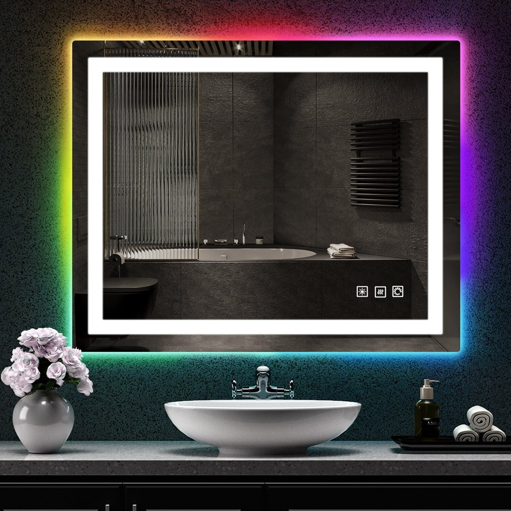 Anti-Fog RGB Backlit & LED Frontlit Bathroom Mirror