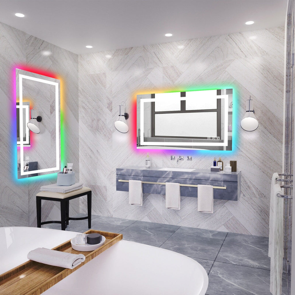 Anti-Fog RGB Backlit & LED Frontlit Bathroom Mirror