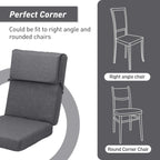 Aoodor Patio High Back Chair Cushions Set of 4, 46x21x4 Inches(Only Cushions)