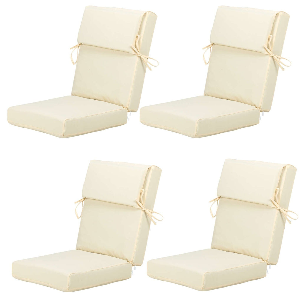 Aoodor Patio High Back Chair Cushions Set of 4, 46x21x4 Inches(Only Cushions)