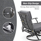 Aoodor Patio High Back Chair Cushions Set of 4, 46x21x4 Inches(Only Cushions)