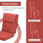 Aoodor Patio High Back Chair Cushions Set of 4, 46x21x4 Inches(Only Cushions)