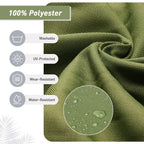 Aoodor Patio High Back Chair Cushions Set of 4, 46x21x4 Inches(Only Cushions)