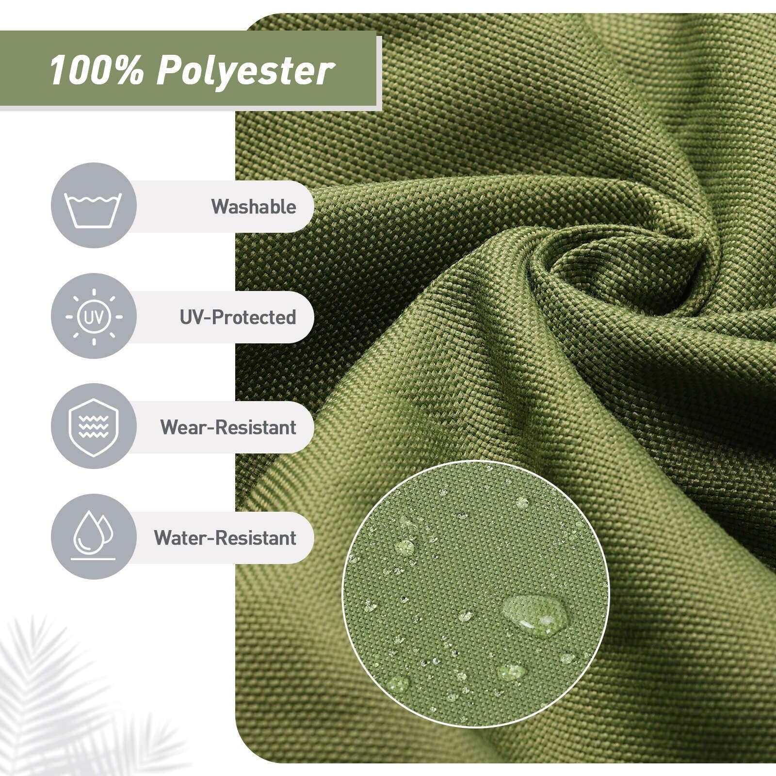 Aoodor Patio High Back Chair Cushions Set of 4, 46x21x4 Inches(Only Cushions)