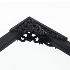 Arched Full-Length Solid Wood Carving Floor Mirror