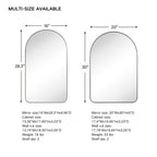 TEHOME Aristes Recessed Framed Medicine Cabinet with Mirror and Adjustable Shelves