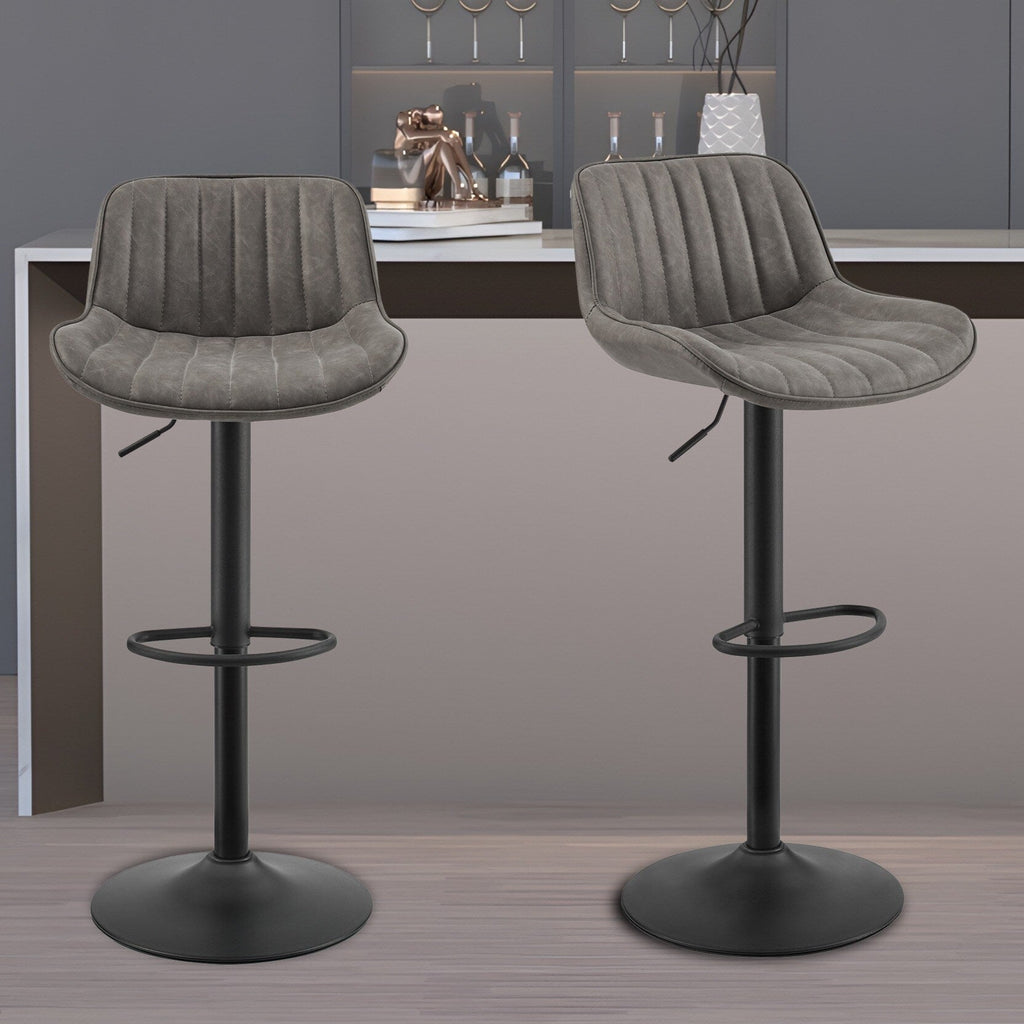 Art Leon Adjustable Height Swivel Barstool, Set of 2