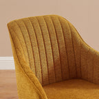 Art Leon Modern Home Office Swivel Arm Accent Chair with Wood Legs