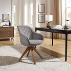 Art Leon Modern Home Office Swivel Arm Accent Chair with Wood Legs