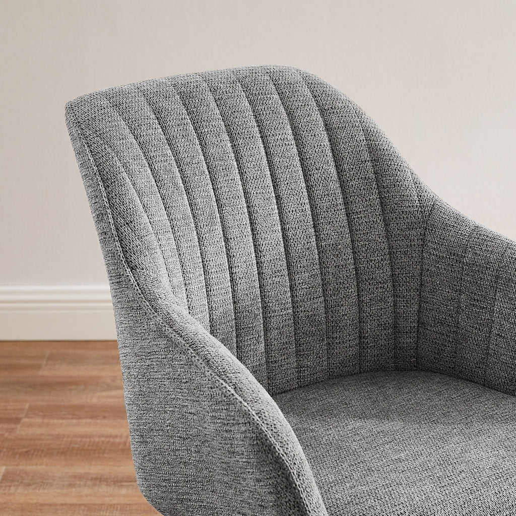 Art Leon Modern Home Office Swivel Arm Accent Chair with Wood Legs