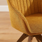 Art Leon Modern Home Office Swivel Arm Accent Chair with Wood Legs