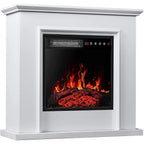 BOSSIN 43 Electric Fireplace with Mantel, 23 inch Electric Fireplace Insert,Freestanding TV Stand with Fireplace Wooden Firebox