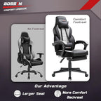 BOSSIN Racing Style Gaming Chair,300 lbs Big and Tall gamer chair High Back Computer Chair