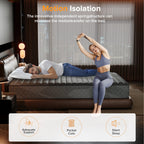 SweDrea Plush Hybrid Memory Foam 8/12 in.Cooling Breathable Mattress with CertiPUR-US, SGS and OEKO-TEX