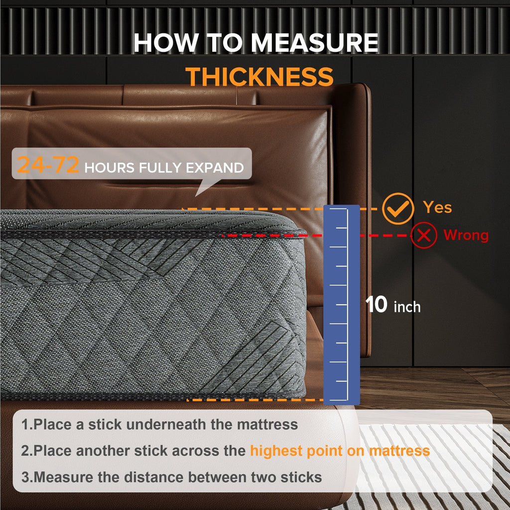 SweDrea 8/12 in. Medium Firm Gel-infused Memory Foam Hybrid Mattress Cooling and Breathable with CertiPUR-US, SGS and OEKO-TEX