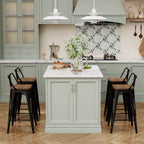 Bar Stools With Back set of 4 Industrial Metal Barstools with Wooden Seats