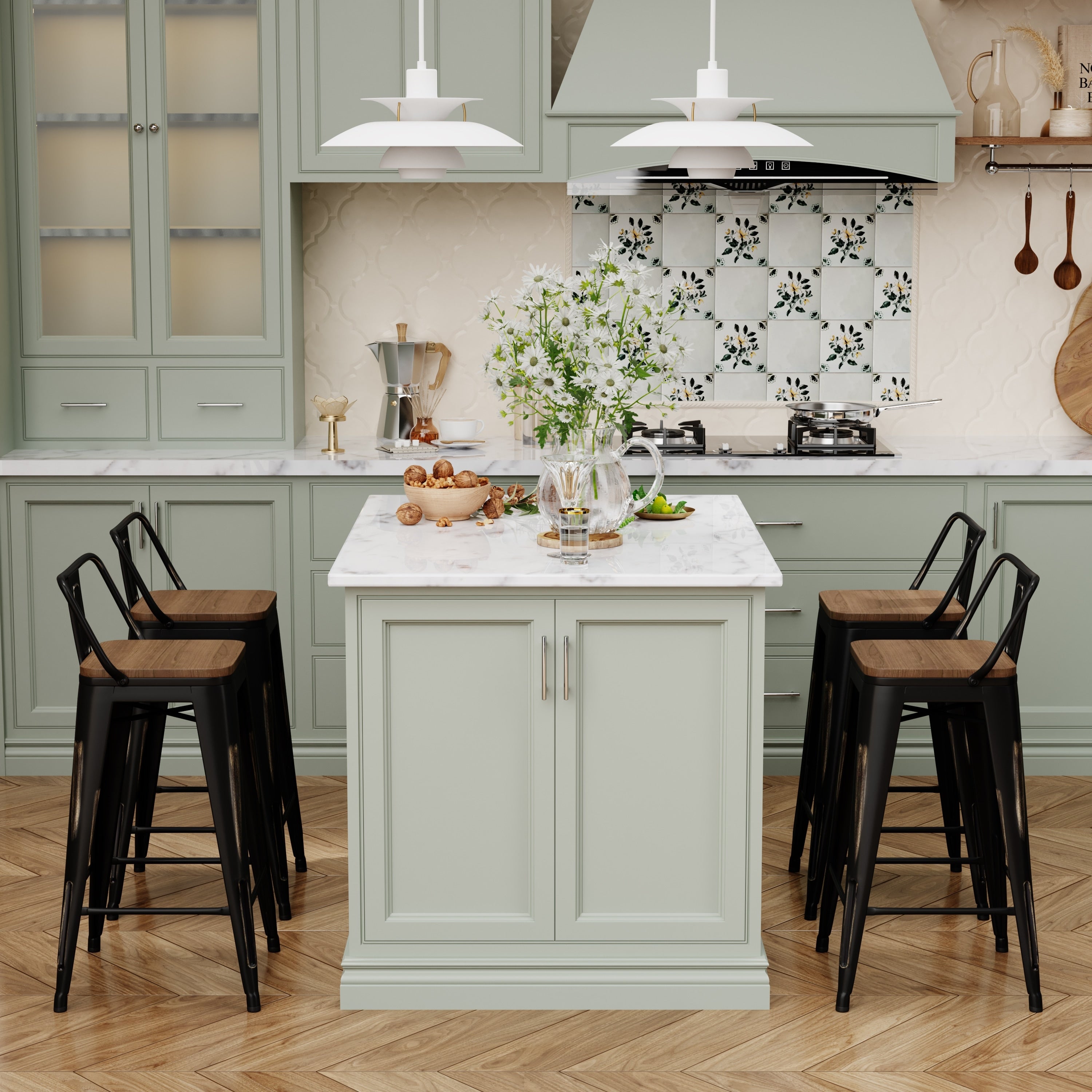 Bar Stools With Back set of 4 Industrial Metal Barstools with Wooden Seats