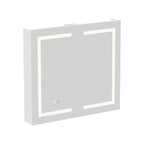 Bathroom Medicine Cabinet LED Mirror Anti-Fog 6000K Wall Cabinet White