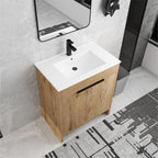 Beingnext 24/30/36 Bathroom Vanity with Sink, Freestanding Bathroom Vanity with Soft Close Door and Adjustable Shelf