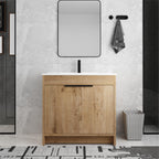 Beingnext 24/30/36 Bathroom Vanity with Sink, Freestanding Bathroom Vanity with Soft Close Door and Adjustable Shelf