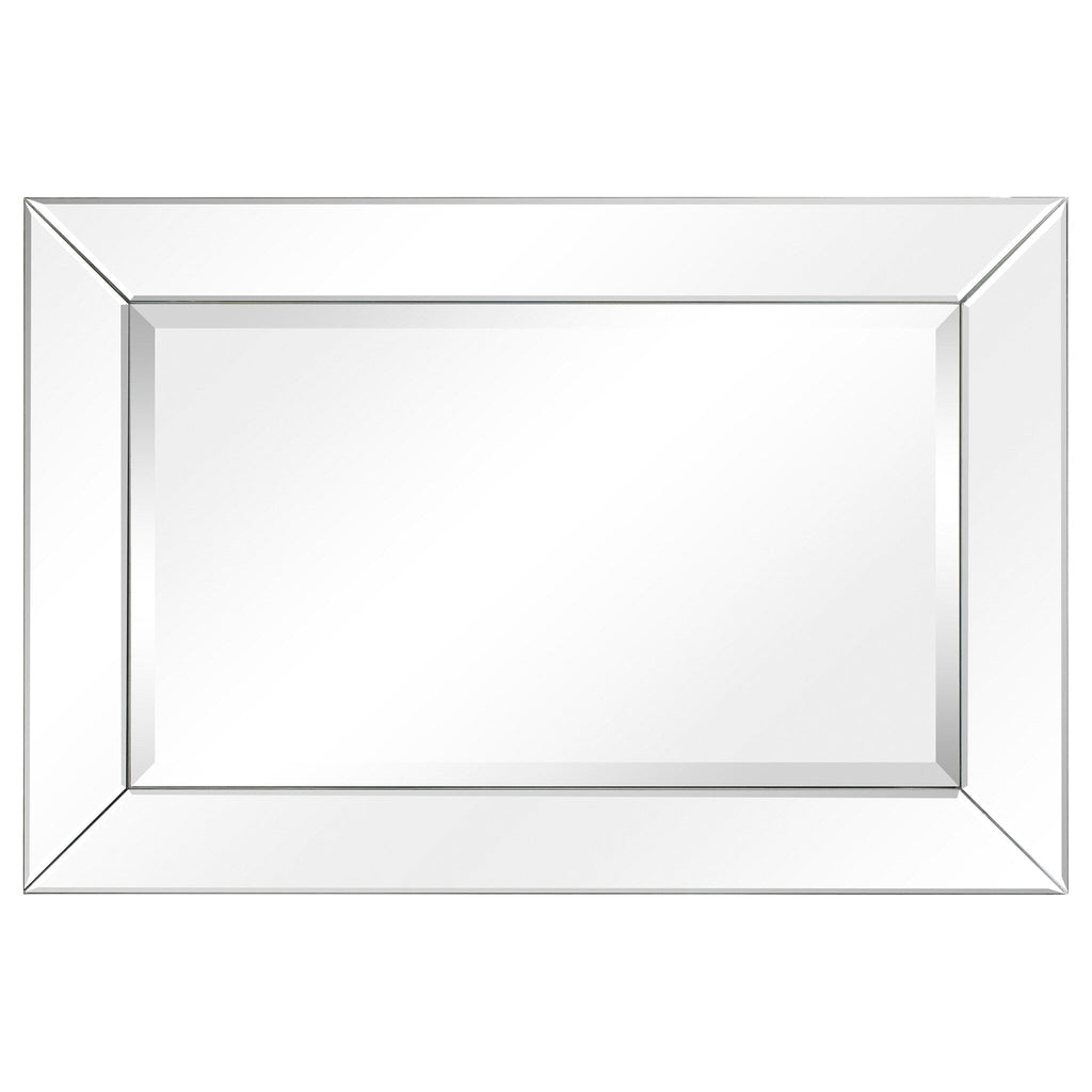 Beveled Rectangular Clear HD Wall Mounted Mirror for Bathroom, Vanity, Bedroom Mirrors, 3 sizes