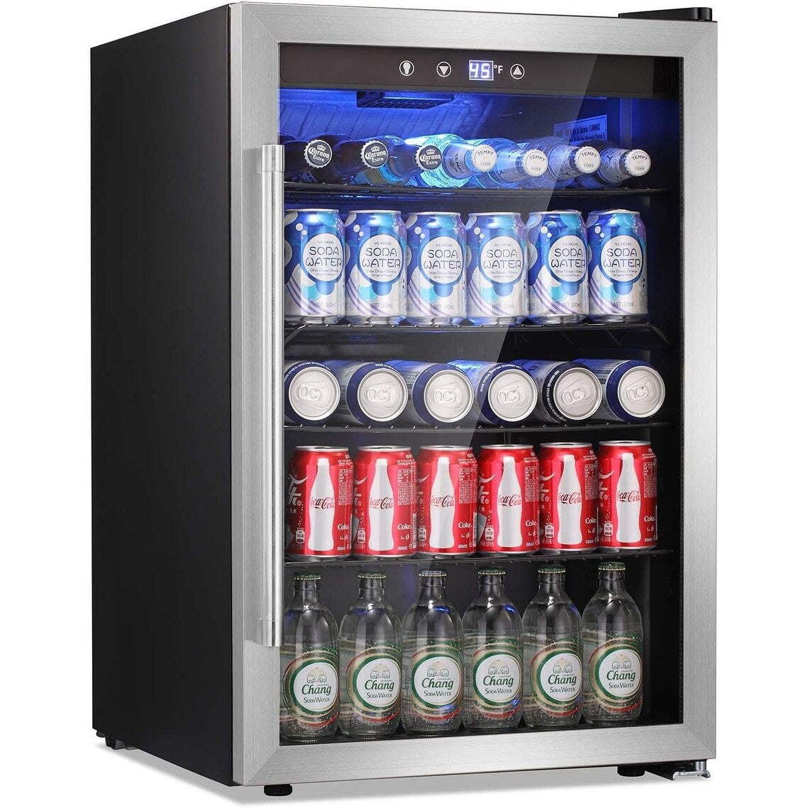 Beverage Refrigerator Cooler-145 Can Mini Fridge