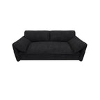 Black 63.8 3-in-1 Velvet Loveseat Pull Out Sofa Bed with Side Storage for Living Room