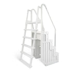 Blue Wave Easy Pool Step With Outside Ladder for Above Ground Pools - 32.5 in. W x 56 in. D x 81 in. H