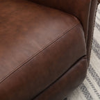 Genuine Leather Push Back Recliner Chair with Comfortable Arms and Back