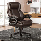 Bossin Big and Tall Executive Office Chair,500LBS Adjustable Lumbar Support Ergonomic Chair with High Back PU Leather Computer