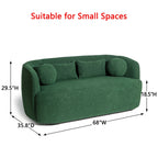 KINWELL Boucle Upholstered 2-Seats Loveseat with Pillows