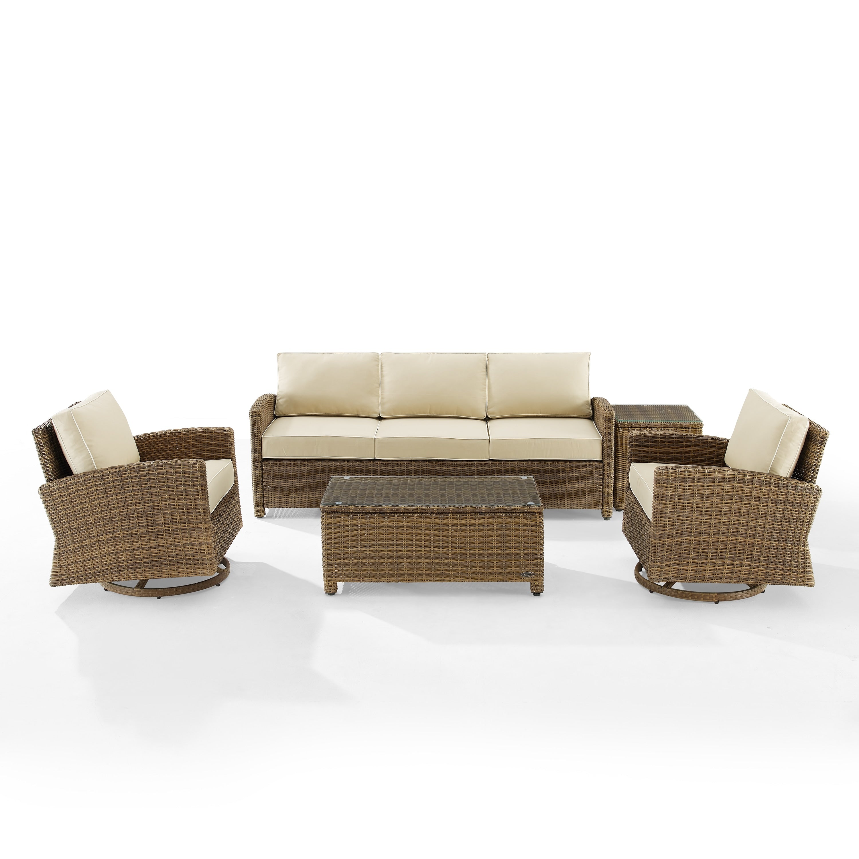Crosley Bradenton 5Pc Swivel Rocker And Sofa Set