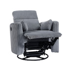 Braidy Corduroy Swivel Glider Manual Reclining Chair