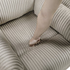 Braidy Corduroy Swivel Glider Manual Reclining Chair