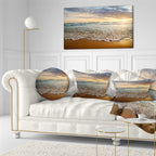 Bright Cloudy Sunset in Calm Ocean - Contemporary Seascape Art Canvas