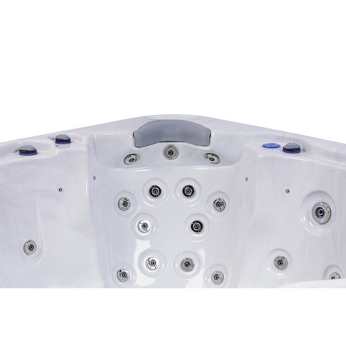 Buenospa Jersey 6 - Person 46 - Jet Hot Tub, Ice White, Gray with Ozone and LED Lights