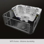 Buenospa Jersey 6 - Person 46 - Jet Hot Tub, Ice White, Gray with Ozone and LED Lights