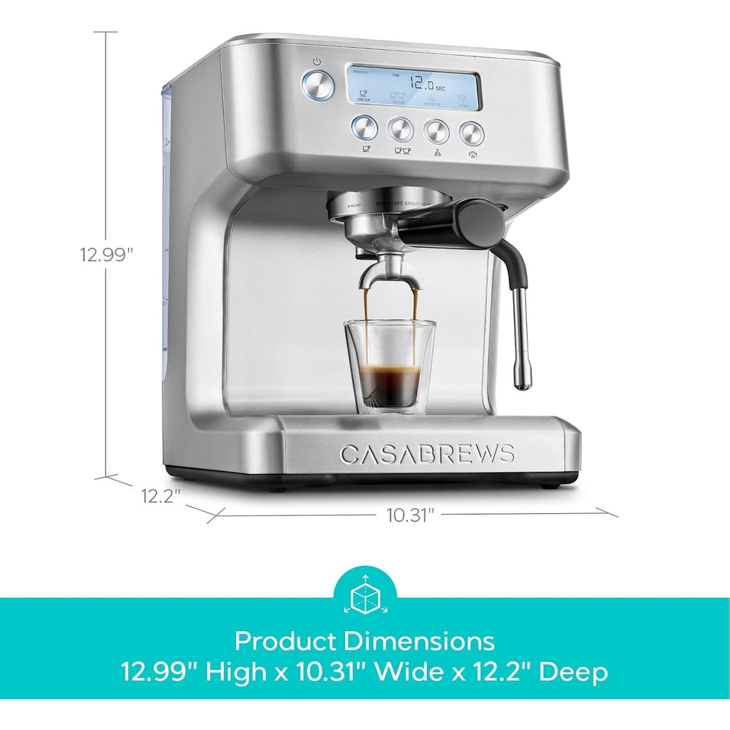 CASABREWS Ultra All in one Espresso Machine with LCD Display,Silver