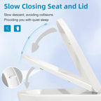 CB HOME 24'' Small Compact One Piece Toilet, Dual Flush Modern Siphon Short Toilet with Soft Closing Seat,16.5''Comfort Height