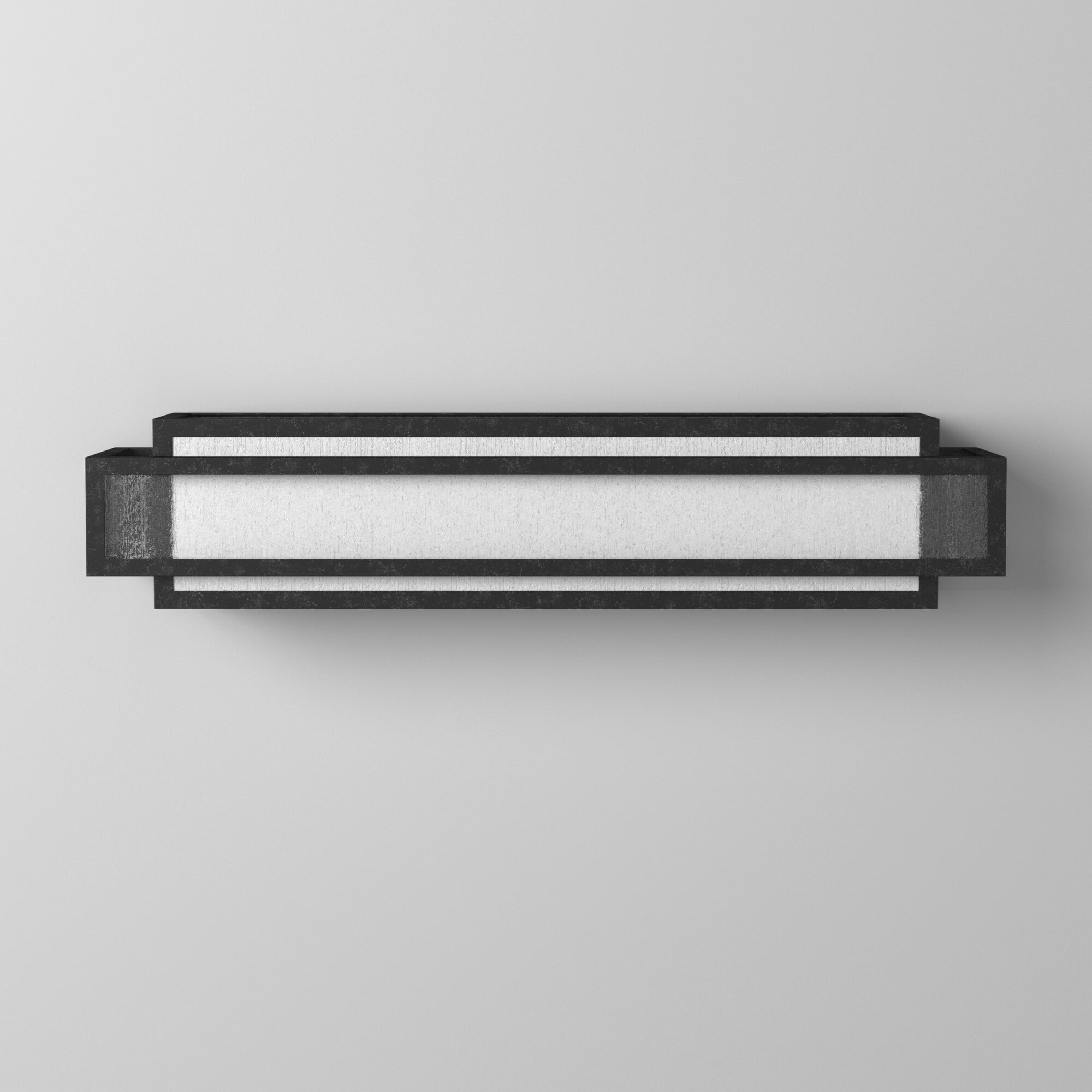 Lavery Camden Square Aged Charcoal & Seeded Glass 3 Light Bath Bar