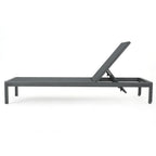 Cape Coral Outdoor Aluminum Chaise Lounge (Set of 2) by Christopher Knight Home - 77.56 D x 25.20 W x 11.80 H